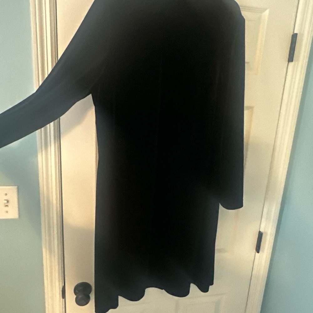 VTG Ronni Nicole II Maxi Black Velvet Dress 20W‎ Turtleneck Long Sleeve - Picture 3 of 5